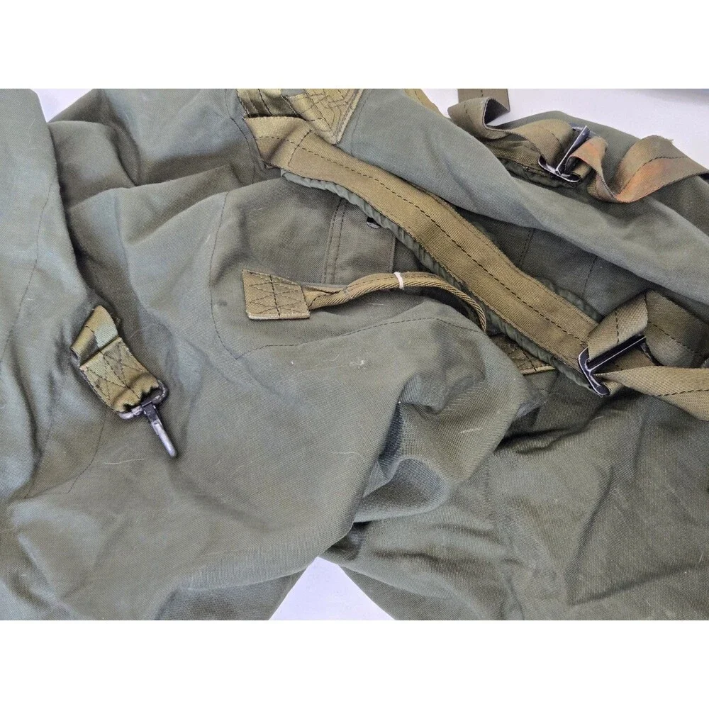 Vintage US Army Nylon Duffel Bag Military Green Canvas Type II